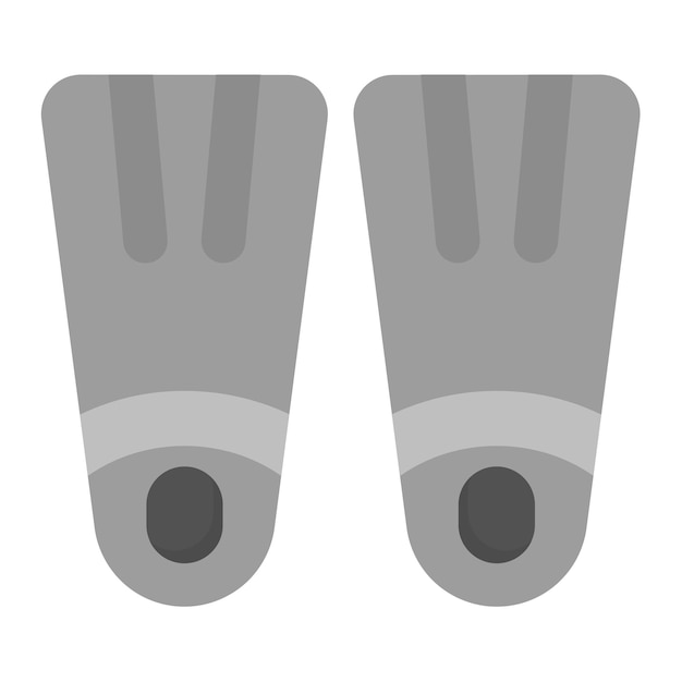 Imagen vectorial del icono de las aletas Se puede utilizar para vacaciones y turismo