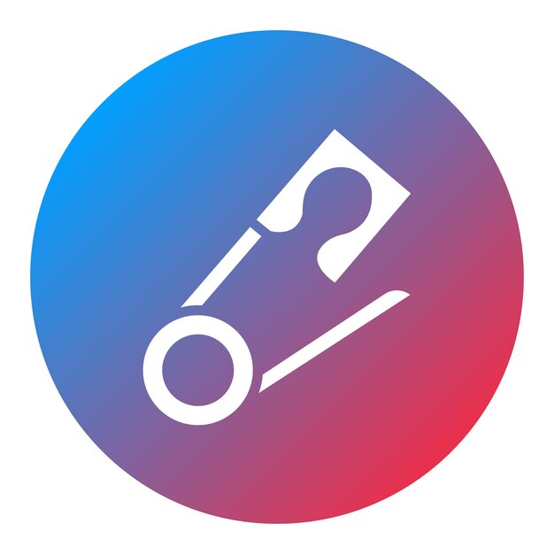 Imagen vectorial del icono del alfiler de seguridad Se puede utilizar para la ducha de bebé