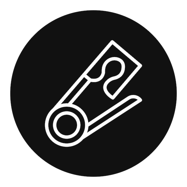 Imagen vectorial del icono del alfiler de seguridad Se puede utilizar para la ducha de bebé