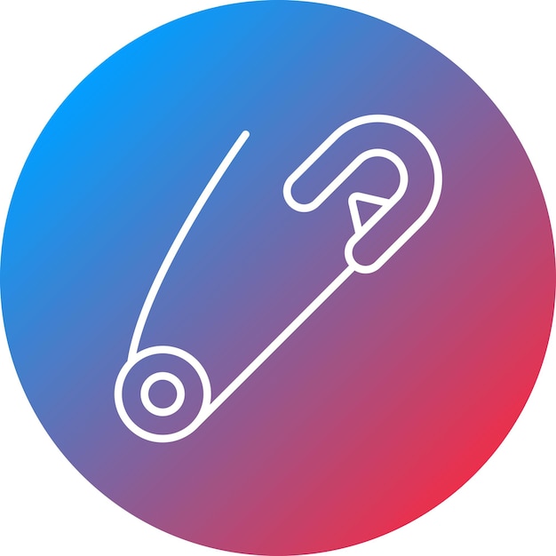Imagen vectorial del icono del alfiler de seguridad Puede utilizarse para el bebé