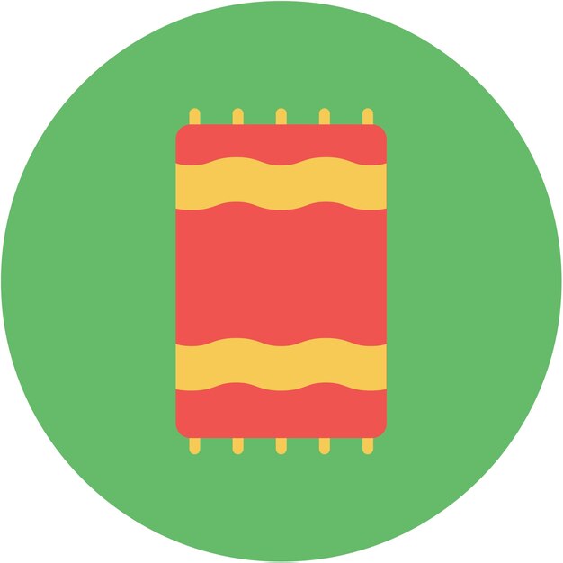 Imagen vectorial del icono de la alfombra para dormir Se puede usar para el senderismo