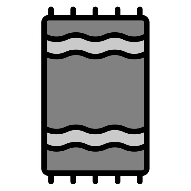 Imagen vectorial del icono de la alfombra para dormir Se puede usar para el senderismo