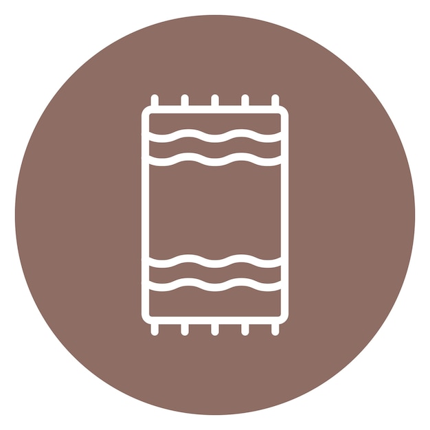 Imagen vectorial del icono de la alfombra para dormir Se puede usar para el senderismo