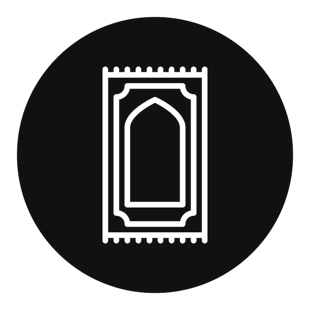 Imagen vectorial del icono de la alfombra de oración Se puede usar para el Año Nuevo Islámico