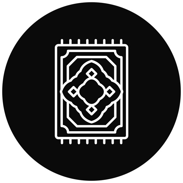 Imagen vectorial del icono de la alfombra de oración Se puede usar para el Ramadán