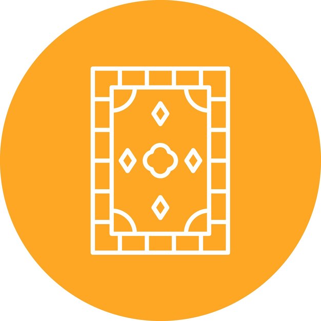 Imagen vectorial del icono de la alfombra Se puede usar para artículos para el hogar