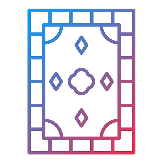 Imagen vectorial del icono de la alfombra Se puede usar para artículos para el hogar