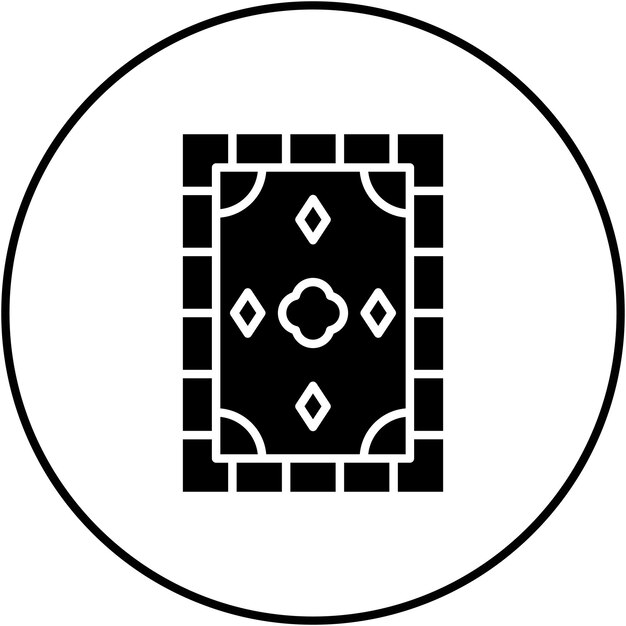 Imagen vectorial del icono de la alfombra Se puede usar para artículos para el hogar