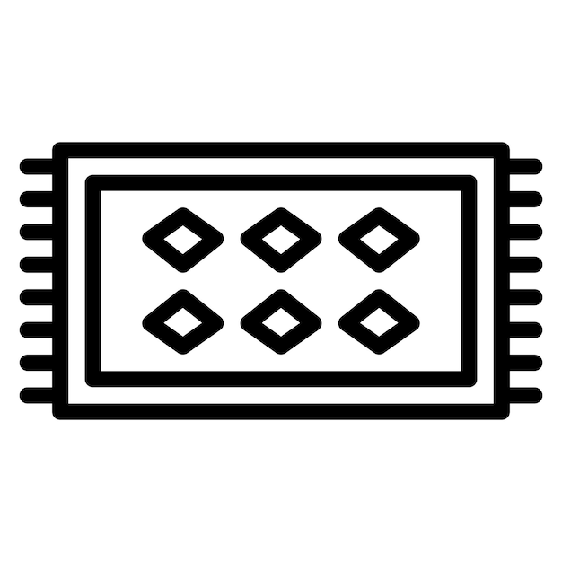 Imagen vectorial del icono de la alfombra Se puede utilizar para el equipo deportivo