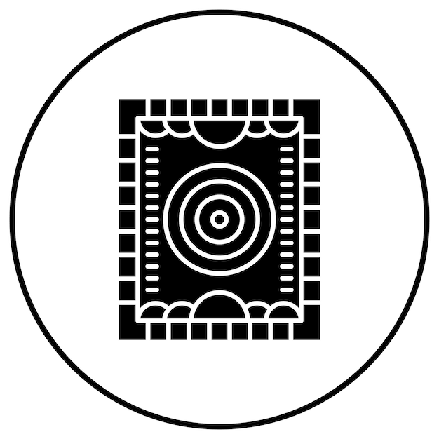 Imagen vectorial del icono de la alfombra Se puede utilizar para el interior