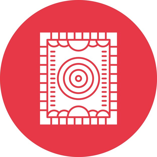 Imagen vectorial del icono de la alfombra Se puede utilizar para el interior