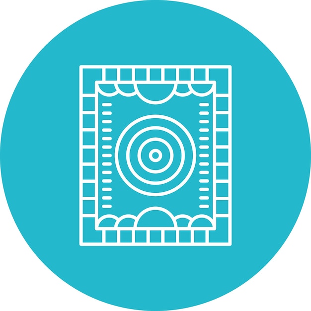 Imagen vectorial del icono de la alfombra Se puede utilizar para el interior