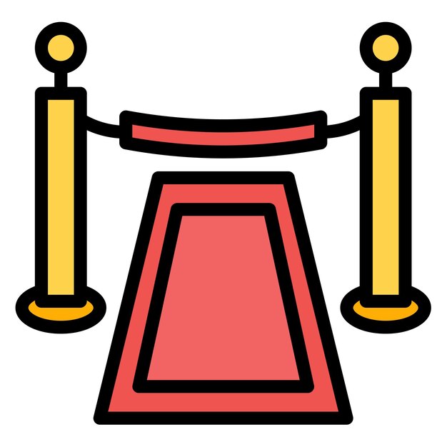 Imagen vectorial del icono de la alfombra roja Se puede usar para lujo