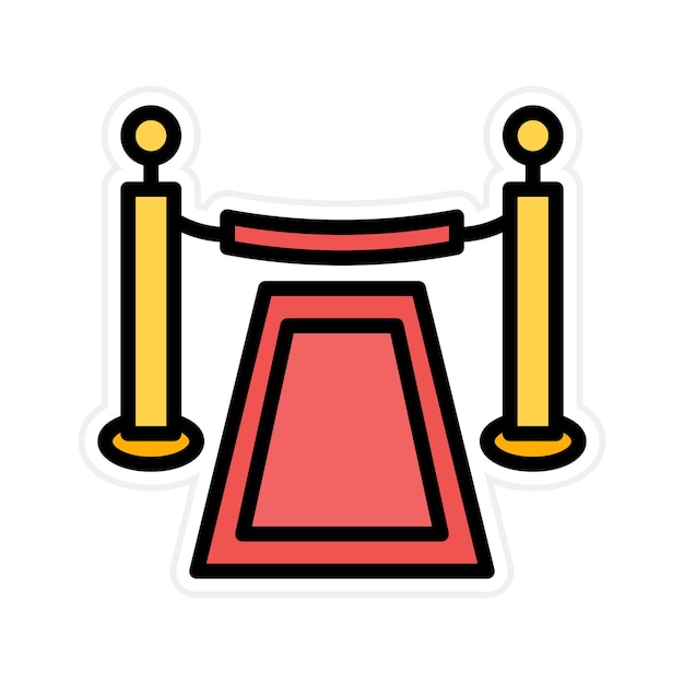 Imagen vectorial del icono de la alfombra roja Se puede usar para lujo