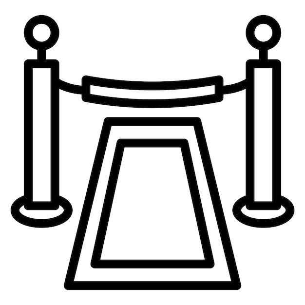 Imagen vectorial del icono de la alfombra roja Se puede usar para lujo