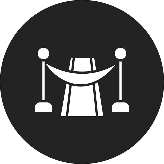 Imagen vectorial del icono de la alfombra roja Se puede utilizar para la producción de video