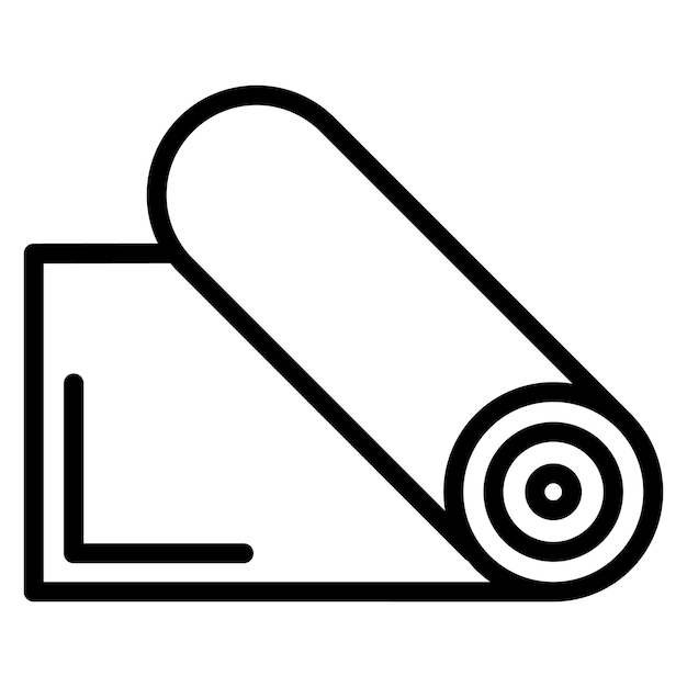 Imagen vectorial del icono de la alfombra de yoga Se puede usar para el bienestar físico