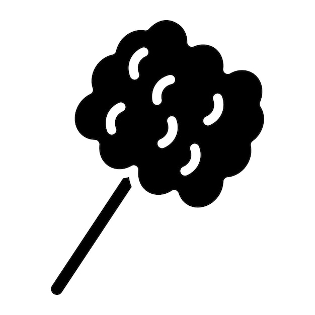 Imagen vectorial del icono de algodón dulce Se puede usar para el parque acuático