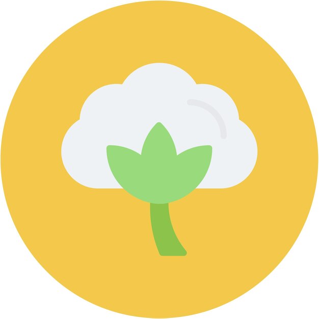Imagen vectorial de icono de algodón Se puede utilizar para las características de la tela