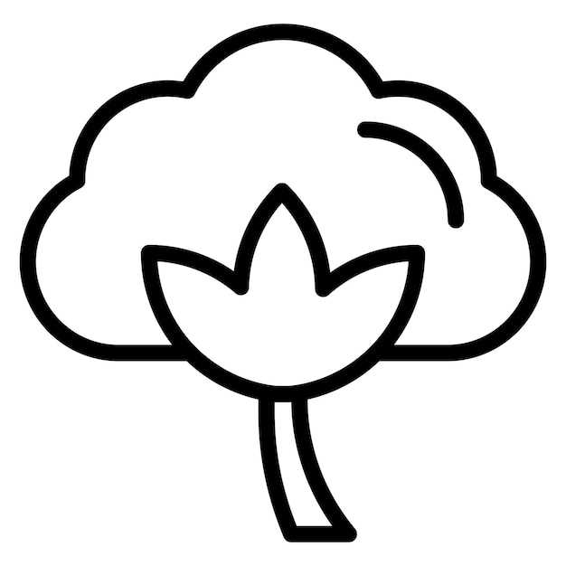 Imagen vectorial de icono de algodón Se puede utilizar para las características de la tela