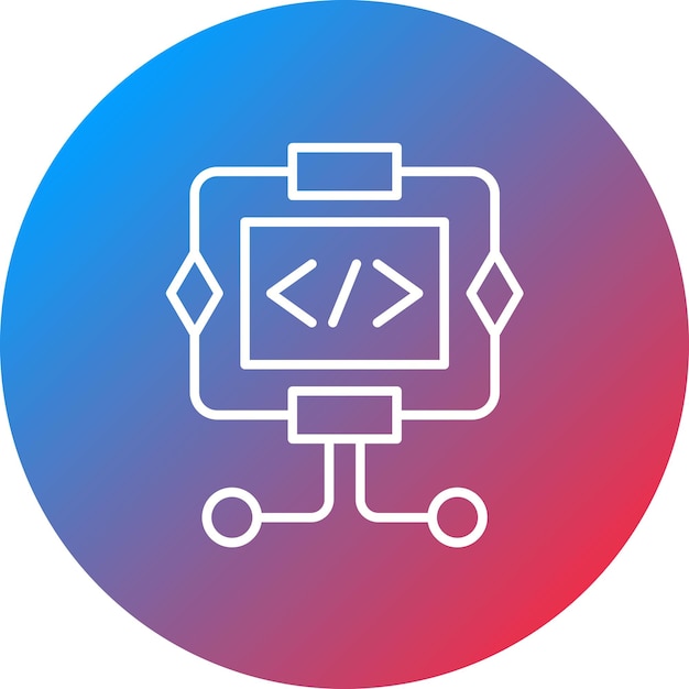 Imagen vectorial de icono de algoritmo Se puede utilizar para Big Data