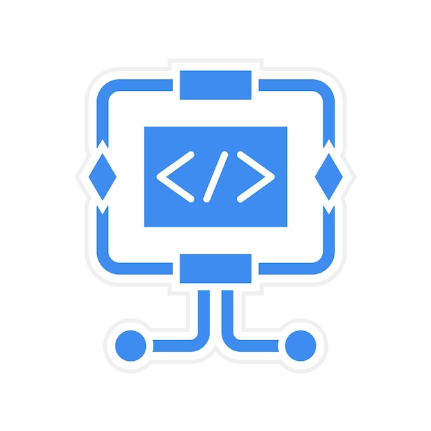 Imagen vectorial de icono de algoritmo Se puede utilizar para Big Data