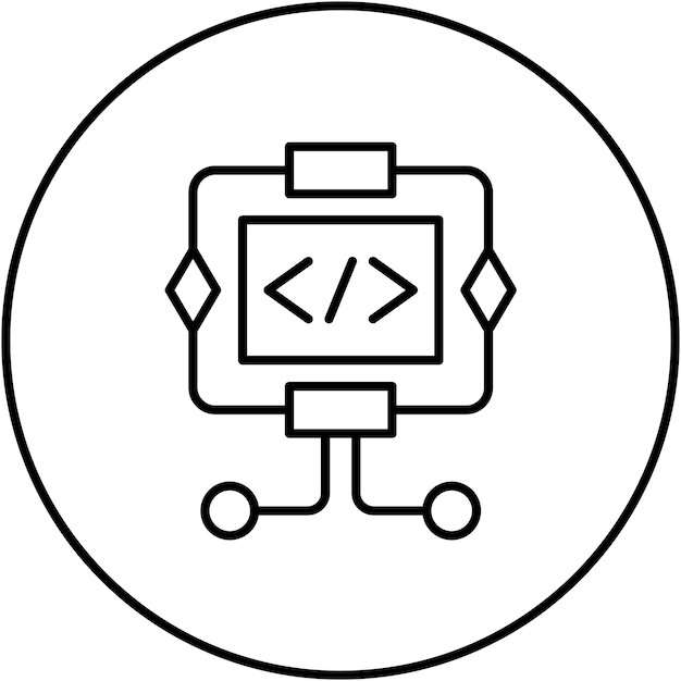 Imagen vectorial de icono de algoritmo Se puede utilizar para Big Data