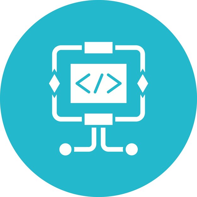 Imagen vectorial de icono de algoritmo Se puede utilizar para Big Data