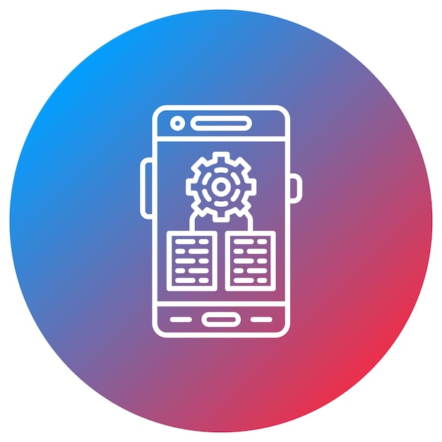 Imagen vectorial de icono de algoritmo Se puede utilizar para el desarrollo de aplicaciones móviles