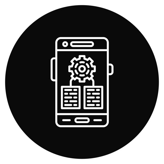 Imagen vectorial de icono de algoritmo Se puede utilizar para el desarrollo de aplicaciones móviles