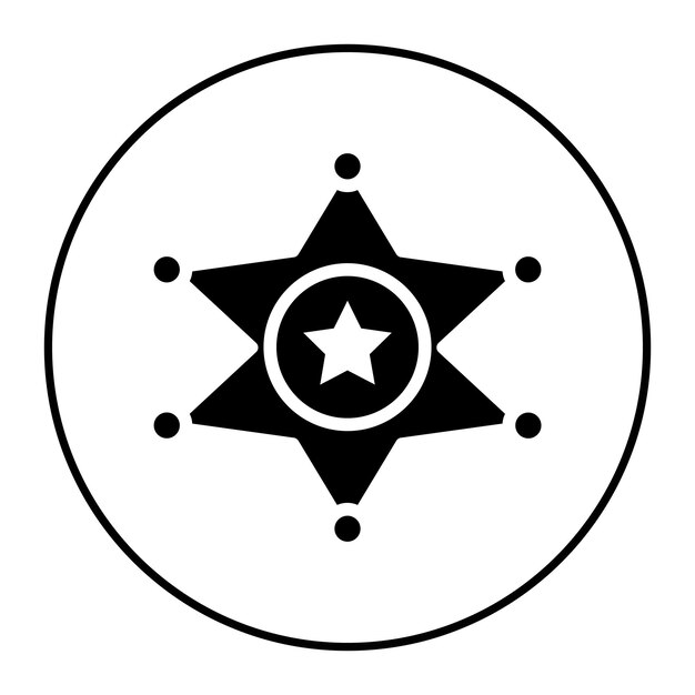 La imagen vectorial del icono del alguacil se puede usar para la prisión