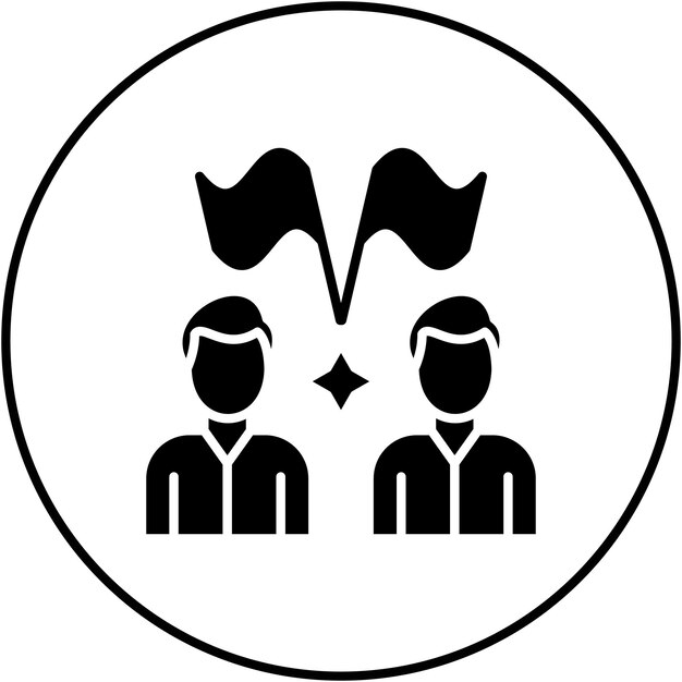 Imagen vectorial del icono de la alianza Se puede usar para la diplomacia