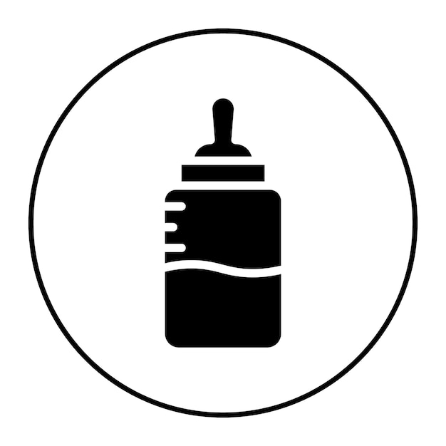 Imagen vectorial del icono del alimentador Se puede usar para Baby Shower