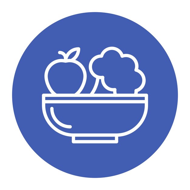 Imagen vectorial de icono de alimento vegetariano Se puede utilizar para la nutrición