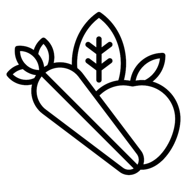Imagen vectorial del icono de alimentos orgánicos Se puede utilizar para la nutrición