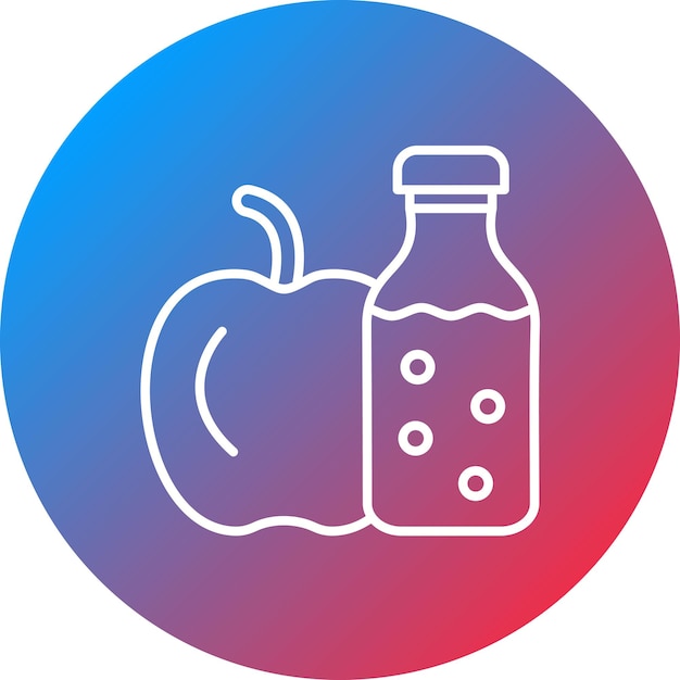 La imagen vectorial del icono de alimentos saludables se puede utilizar para la productividad