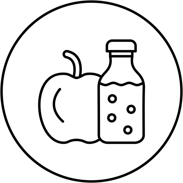 La imagen vectorial del icono de alimentos saludables se puede utilizar para la productividad