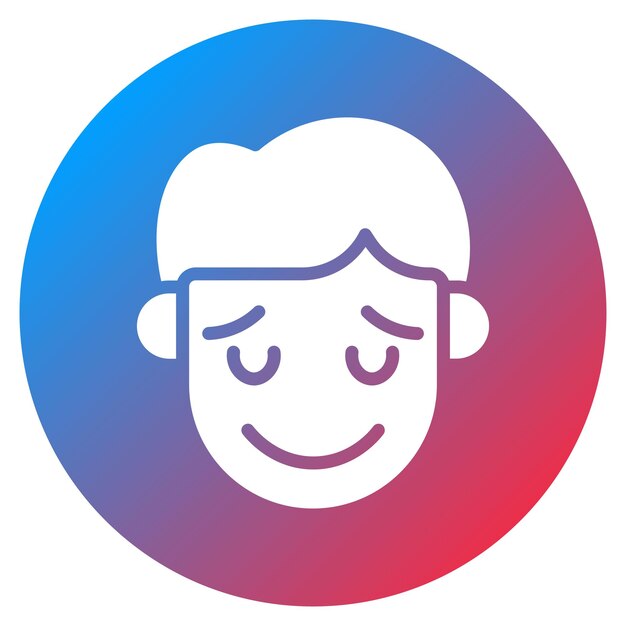 Imagen vectorial de icono aliviado Se puede usar para emociones humanas