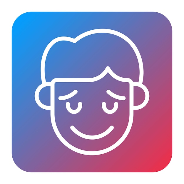 Imagen vectorial de icono aliviado Se puede usar para emociones humanas
