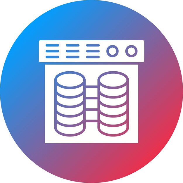 Imagen vectorial del icono del almacén de datos Se puede utilizar para Big Data