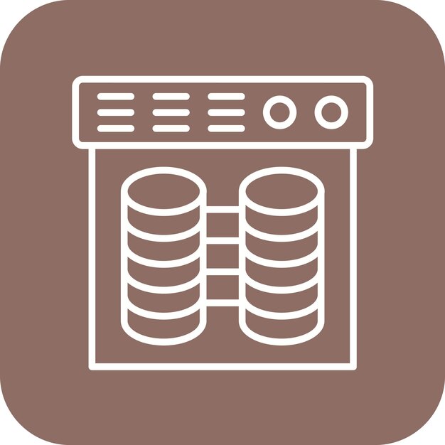 Imagen vectorial del icono del almacén de datos Se puede utilizar para Big Data