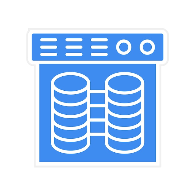 Imagen vectorial del icono del almacén de datos Se puede utilizar para Big Data