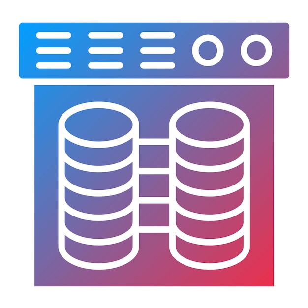 Imagen vectorial del icono del almacén de datos Se puede utilizar para Big Data