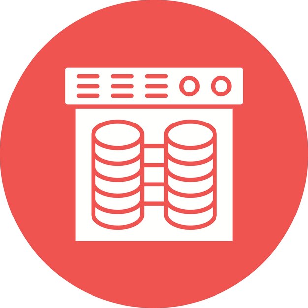 Imagen vectorial del icono del almacén de datos Se puede utilizar para Big Data