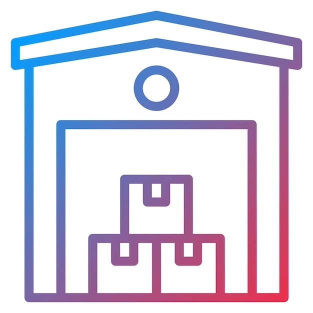 Imagen vectorial del icono del almacén Se puede utilizar para el almacén