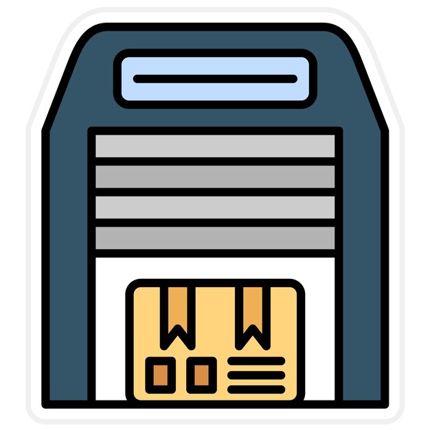 Imagen vectorial del icono del almacén Se puede utilizar para la entrega y la logística