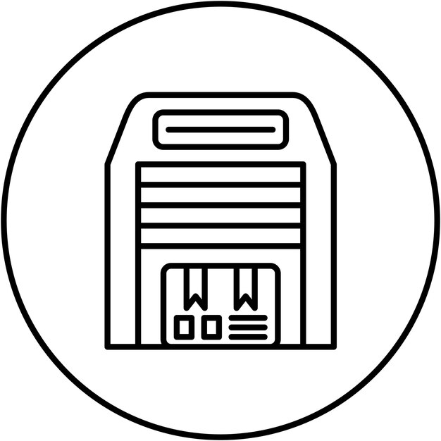 Imagen vectorial del icono del almacén Se puede utilizar para la entrega y la logística