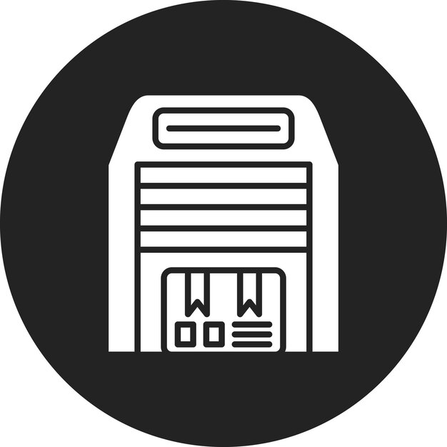 Imagen vectorial del icono del almacén Se puede utilizar para la entrega y la logística
