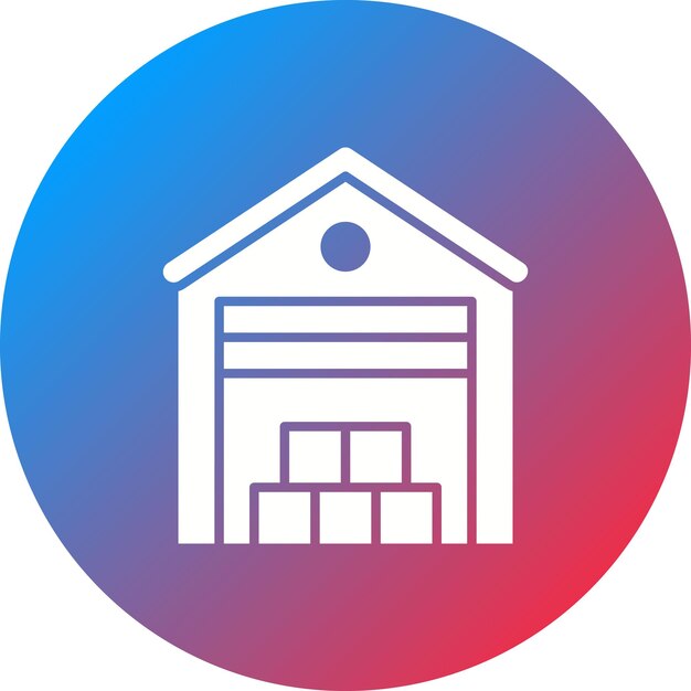 Imagen vectorial del icono del almacén Puede utilizarse para el comercio electrónico