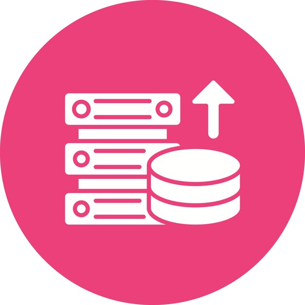 Imagen vectorial de icono de almacenamiento de datos Se puede utilizar para Big Data